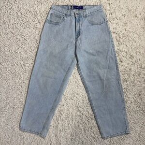 Vintage 90s Levi's SilverTab Purple Label Baggy Light Wash Wide Leg Jeans